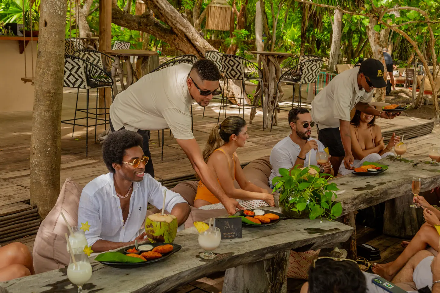Lunch served at the table